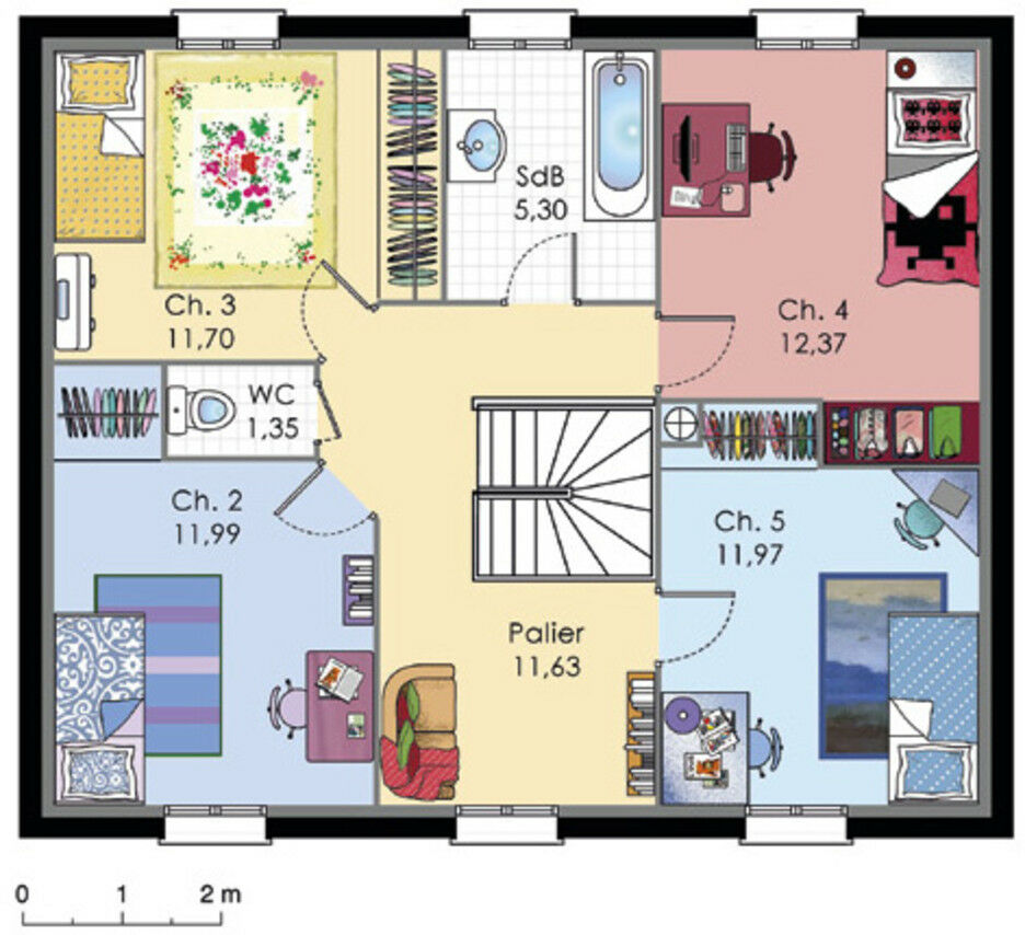 plan de maison etage