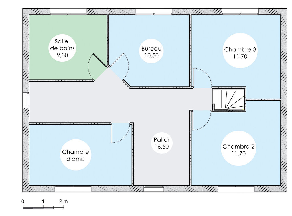 plan maison a etage vide etage 16696