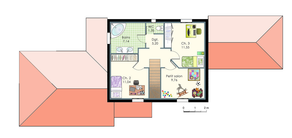 plan de maison 2 étages en tunisie