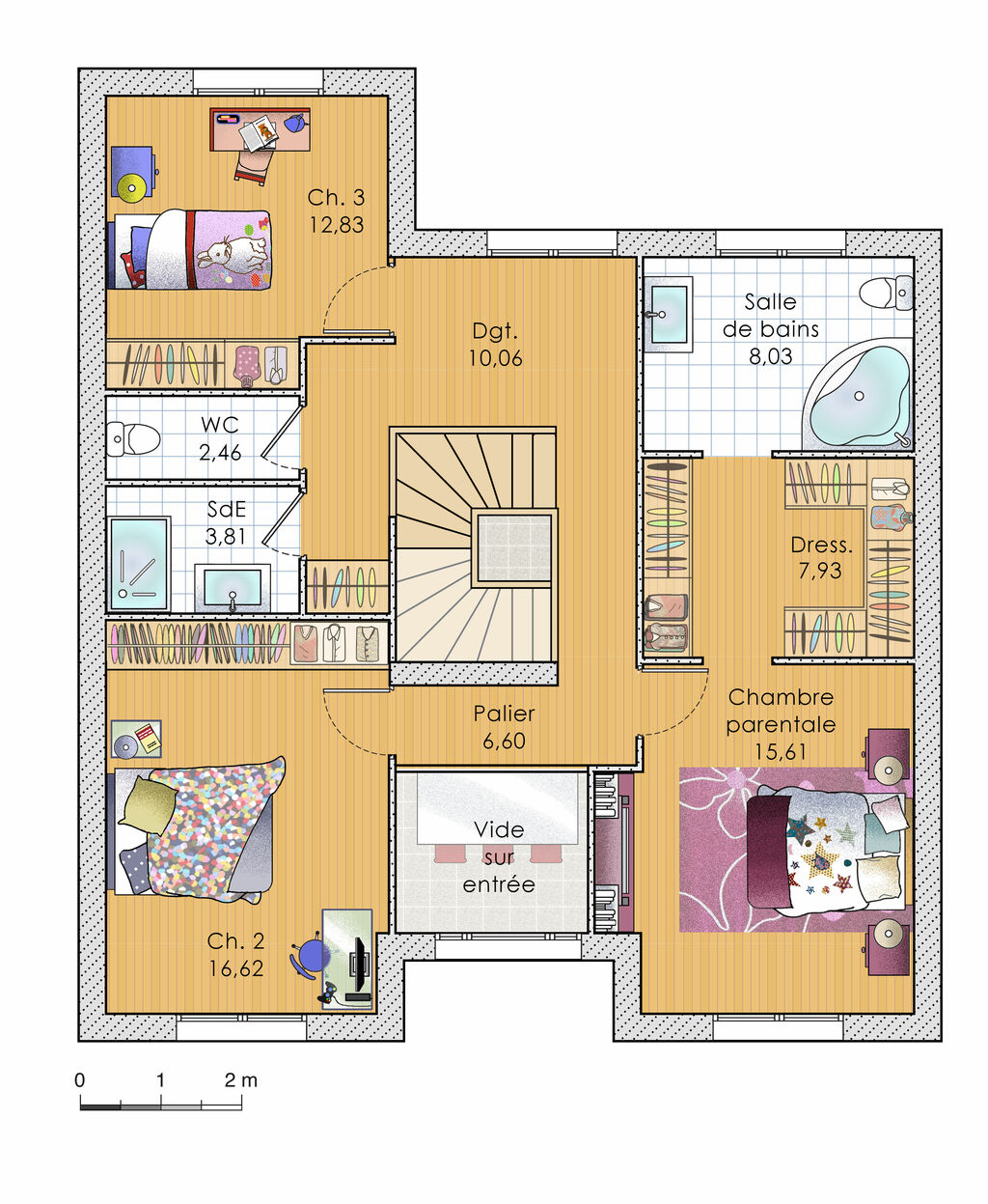 plan de maison 3 etages