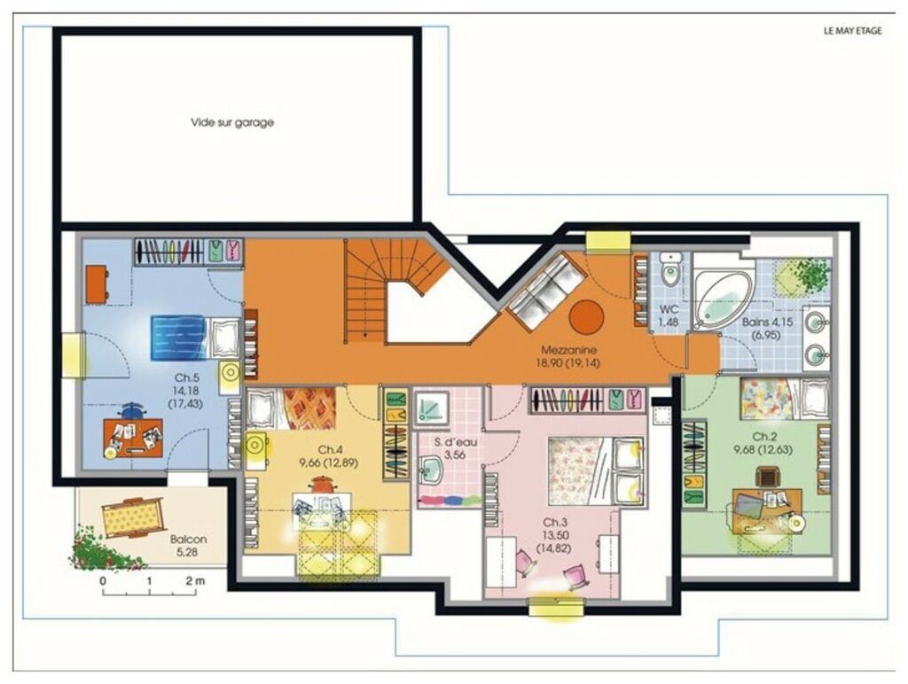 plan maison marsacq etage