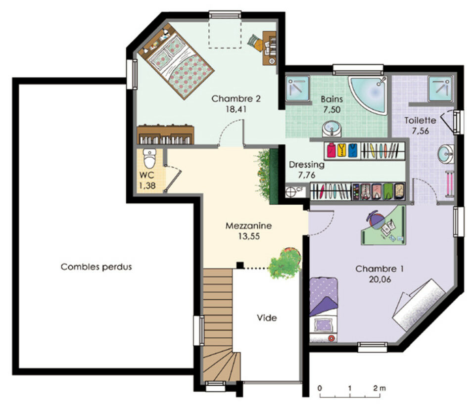  Plan  de maison Maison aux volumes asym tiques Faire 