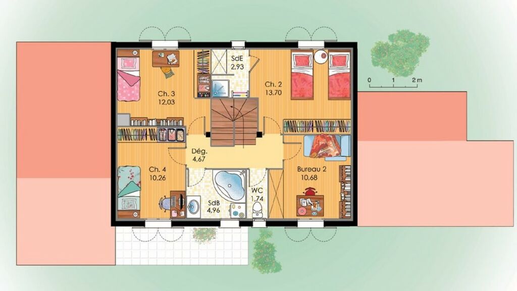 plan maison sud