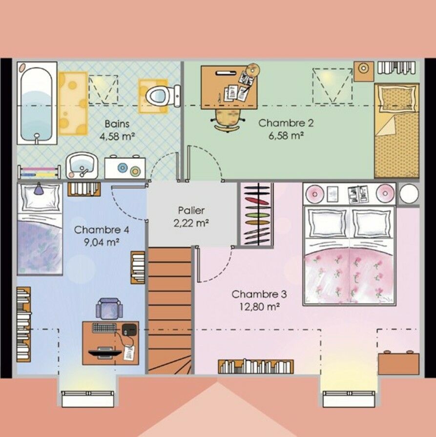 plan de maison urbaine