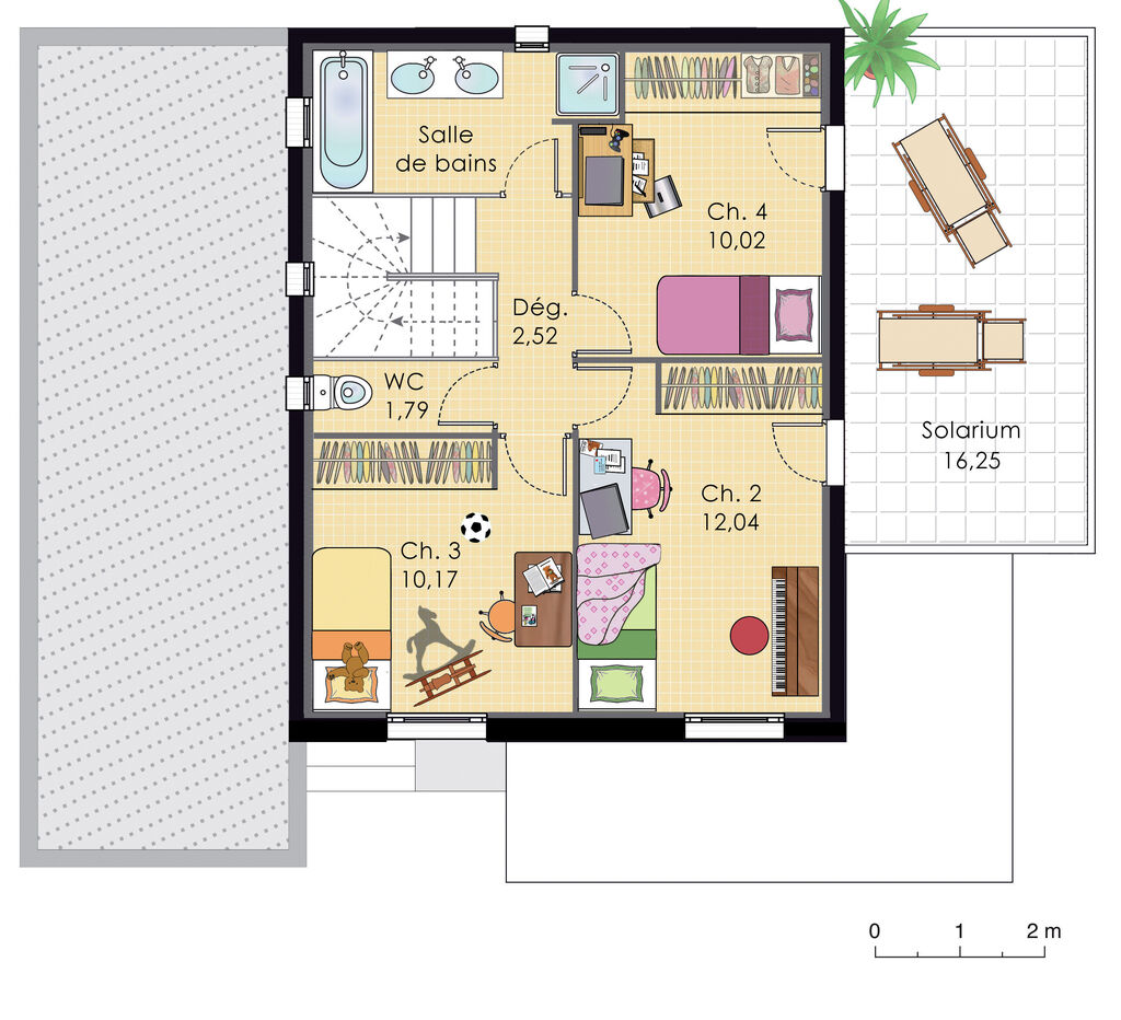 plan de maison 7 chambres