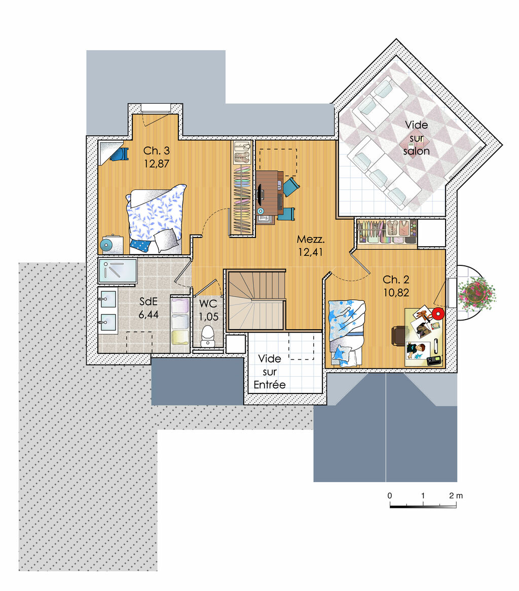 plan de maison ouverte