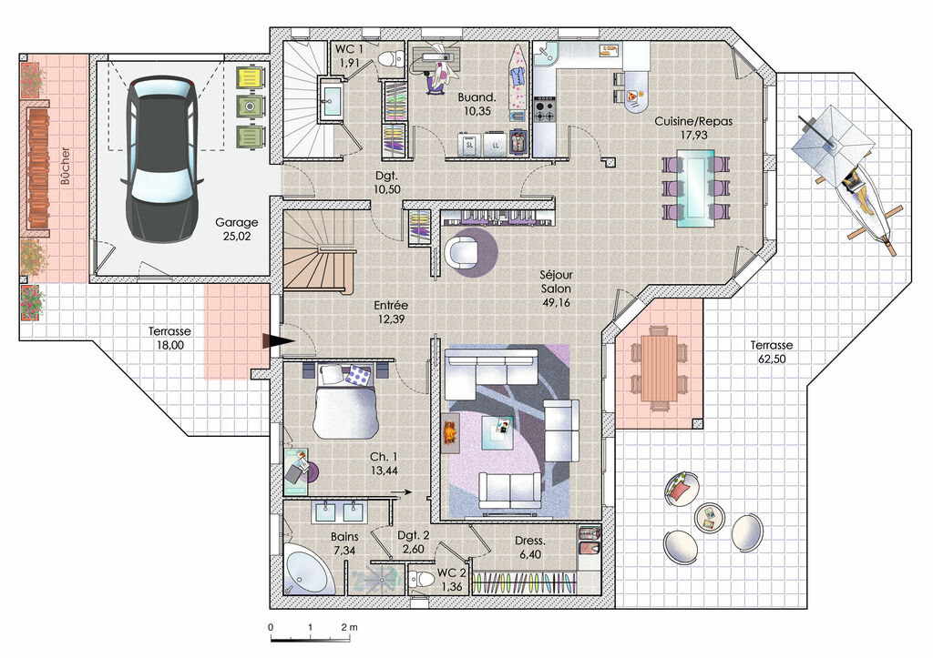 plan de maison familiale