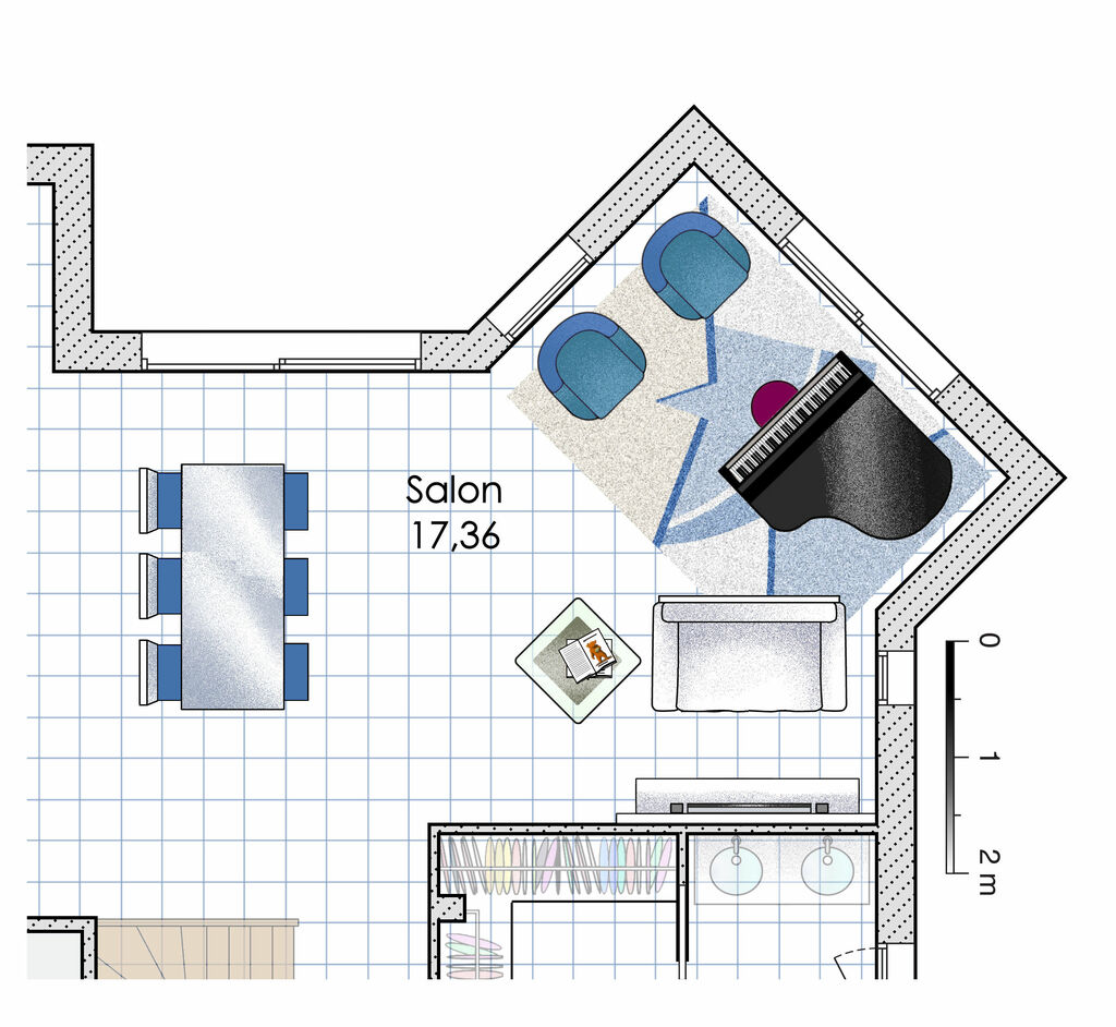plan de maison ouverte