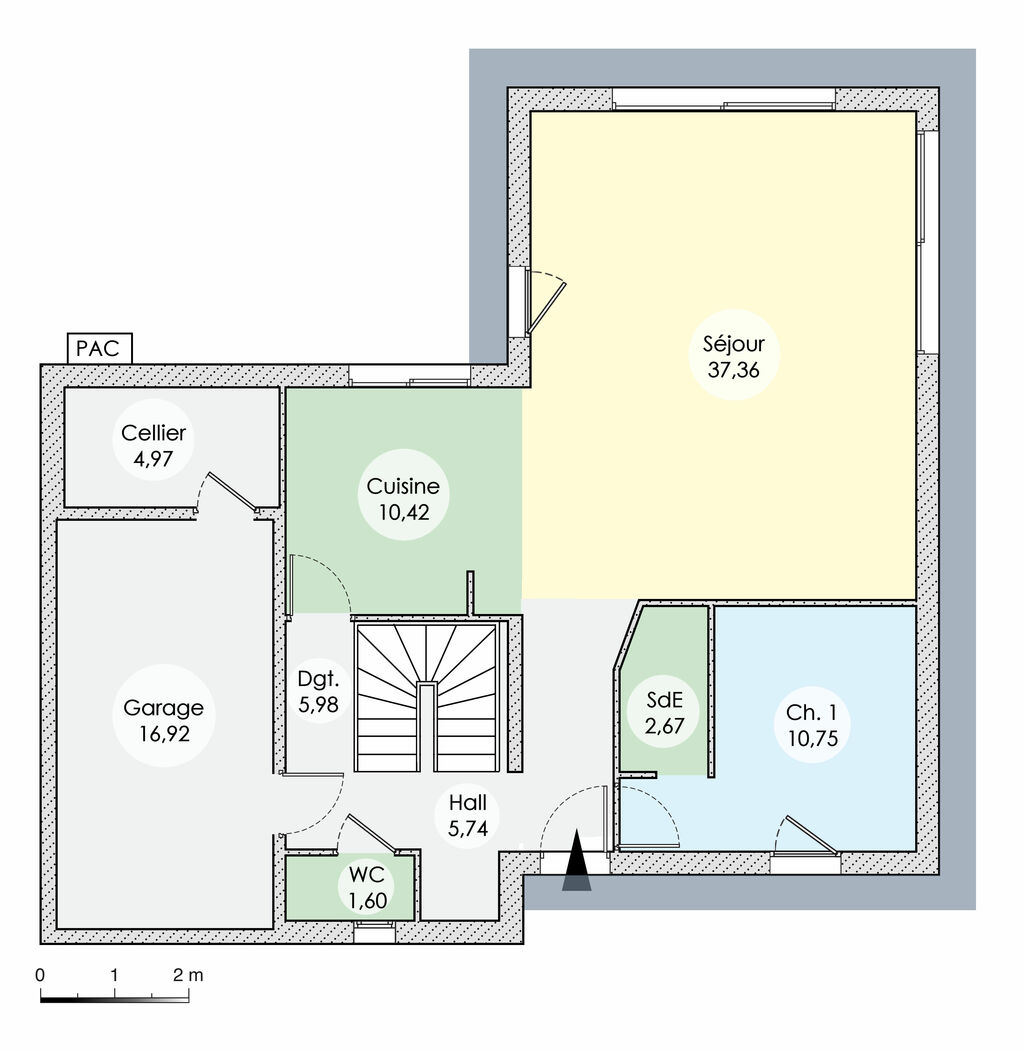 plan maison contemporaine gironde
