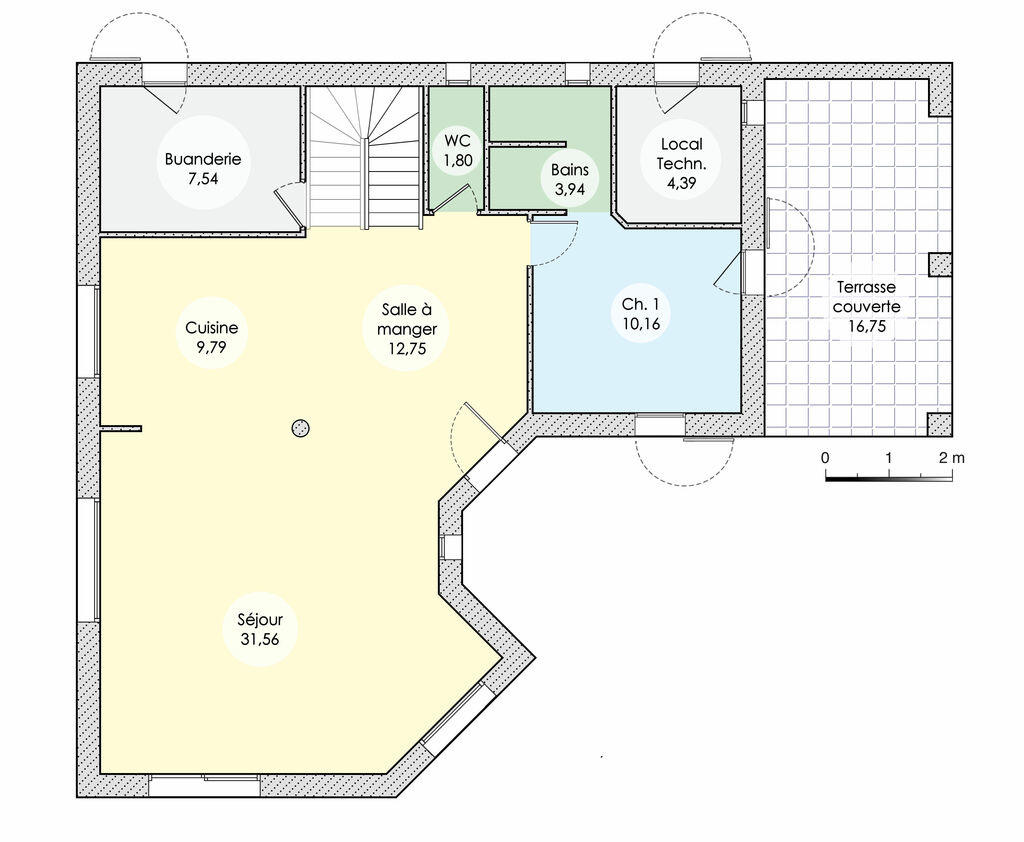 plan de maison provencale
