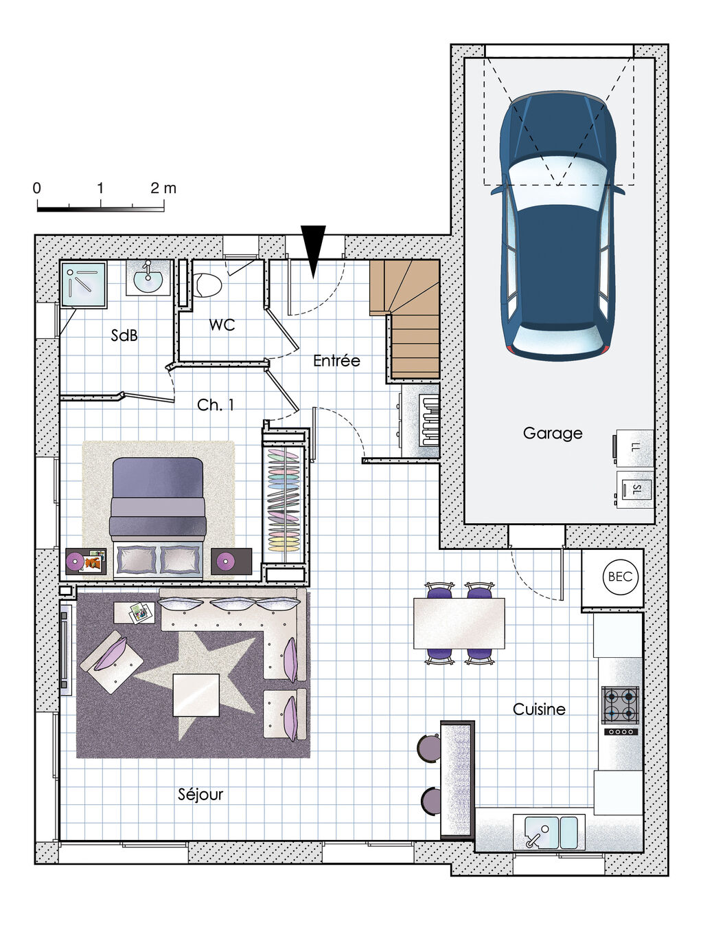 plan de maison passive