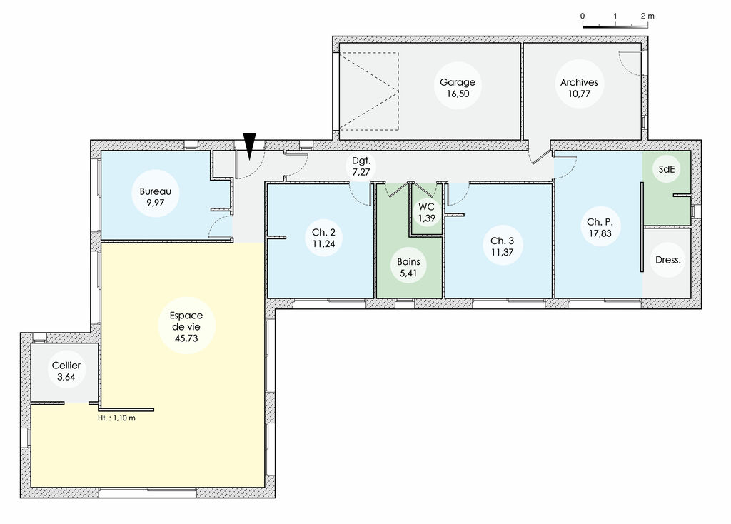 plan de maison lumineuse